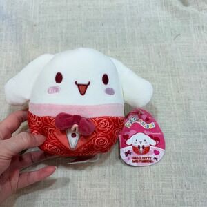 Squishmallows Cinnamoroll Hello Kitty and Friends Red Rose Tuxedo Plush 5 inch